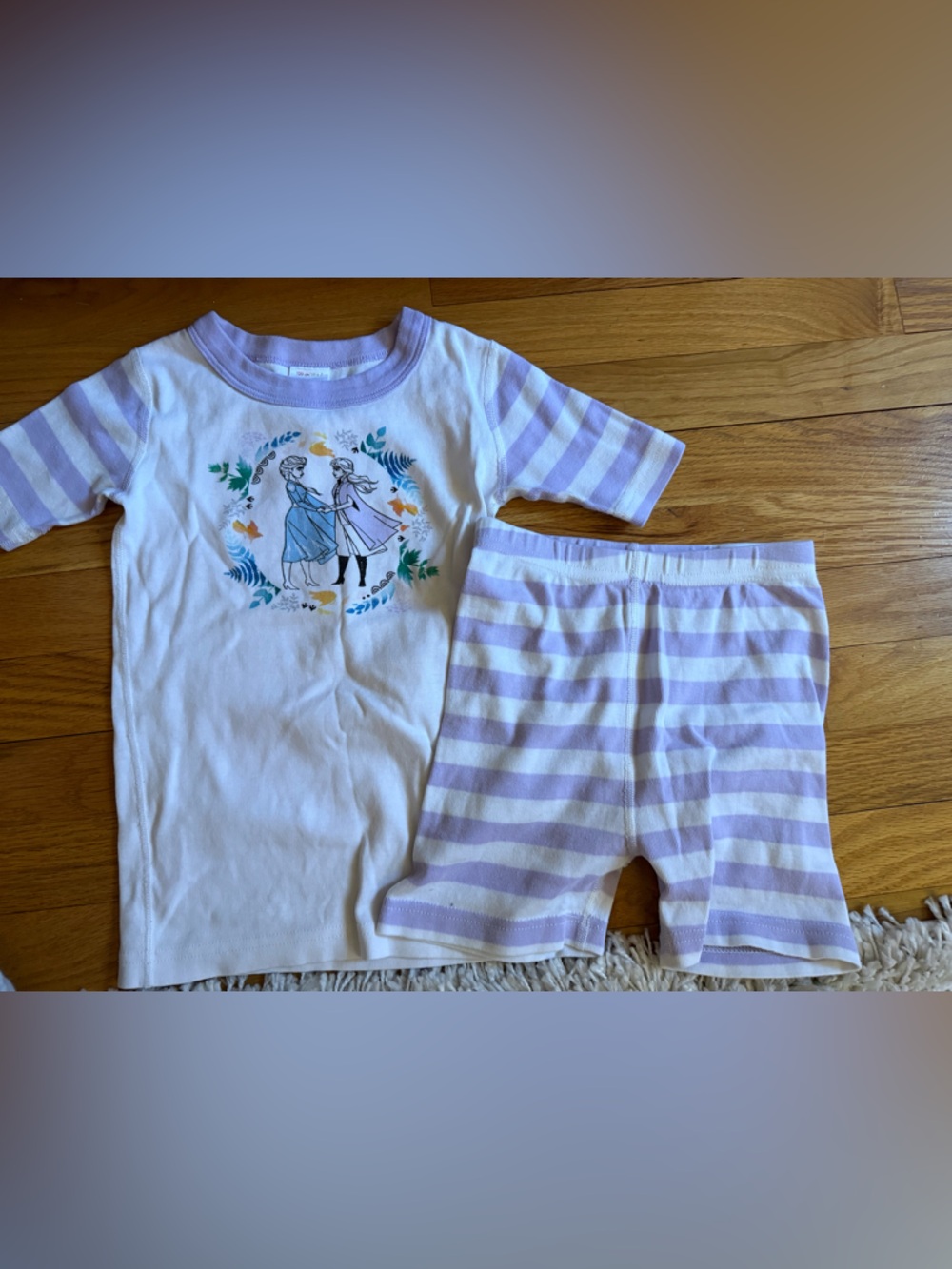Hanna Andersson Disney Frozen II Girls Pajama Set - Lavender & White